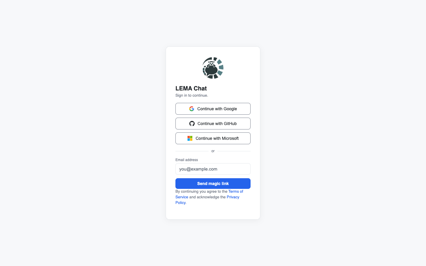 the invite landing / sign-in card with SSO and magic-link options